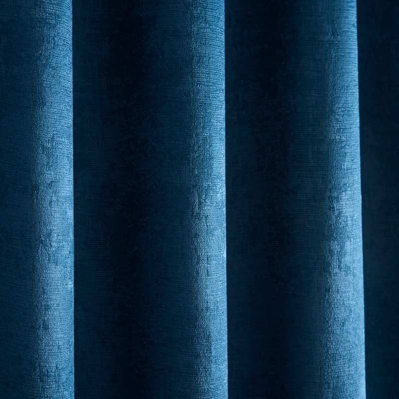 Strata Room Darkening Curtain, Width 117 x Drop 137 cm, Teal, 2