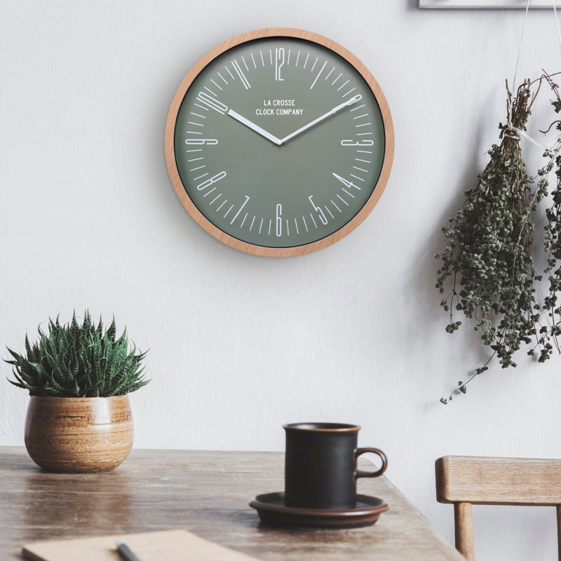 La Crosse Clock 404-3041D 16-inch Ellwood Analog Quartz Wall Clock