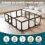 Enclos de jeu modulaire en acrylique transparent pour petit chien avec 2 portes, clôture transparente pour petits chiens, chats, lapins, facile à assembler et à démonter, noir (H 24 po, 14 pièces)-2008082131-2008082132