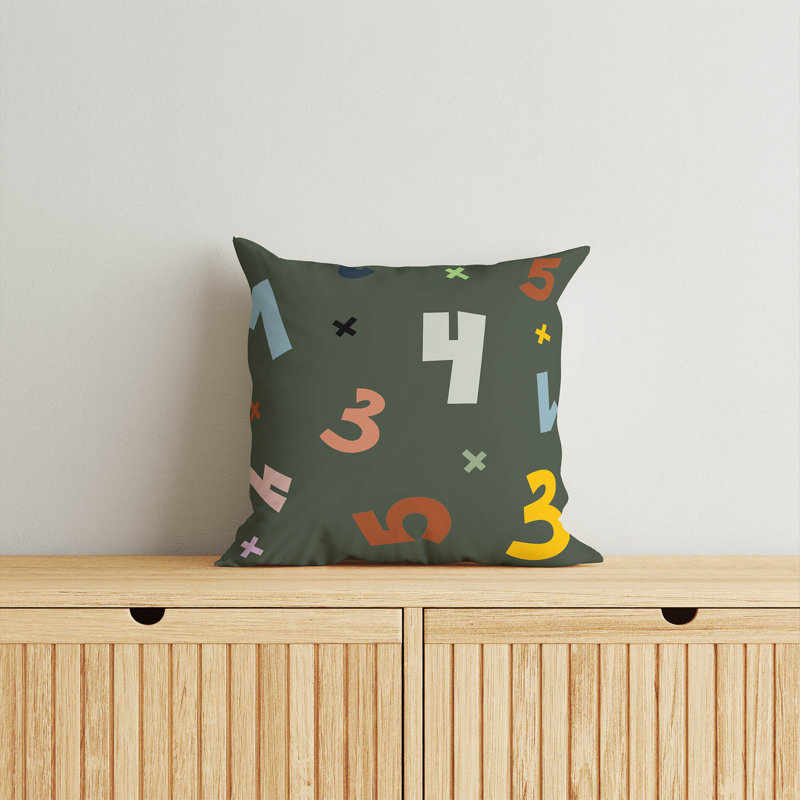 Coussin Numéros, H 20 po x l 20 po, Chimichurri / vert