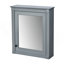 Armoire de rangement de salle de bain murale 24 po x 27 po avec miroir, armoire à pharmacie avec tablette réglable en hauteur, armoire de rangement au-dessus de la toilette-1307284396