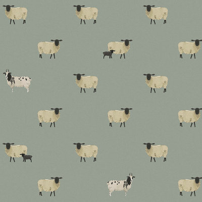 Sophie Allport Sheep Off White Wallpaper