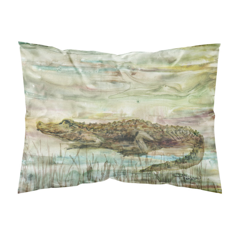  Taie d'oreiller Alligator Sunset