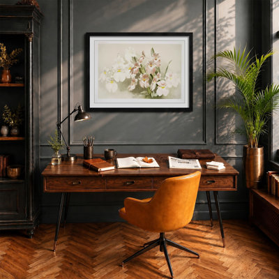 Magnolia Flowers Illustration Tab. 29 by Frederick Sander - Framed Print
