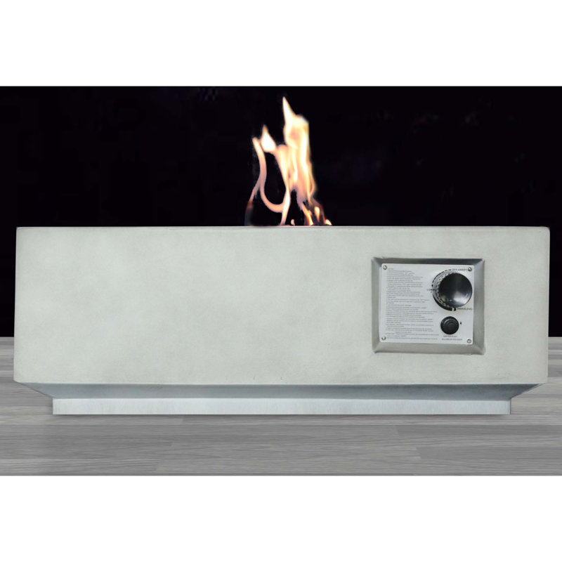 Fiber Reinforced Concrete Propane/Natural Gas Fire Pit Table, Gray