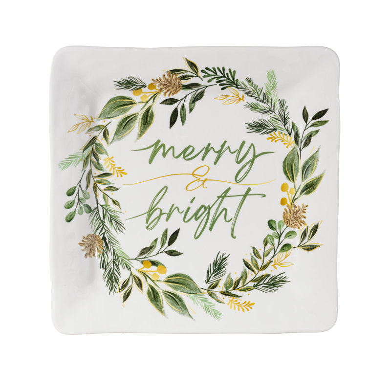 Plateau carré en mélamine Merry & Bright
