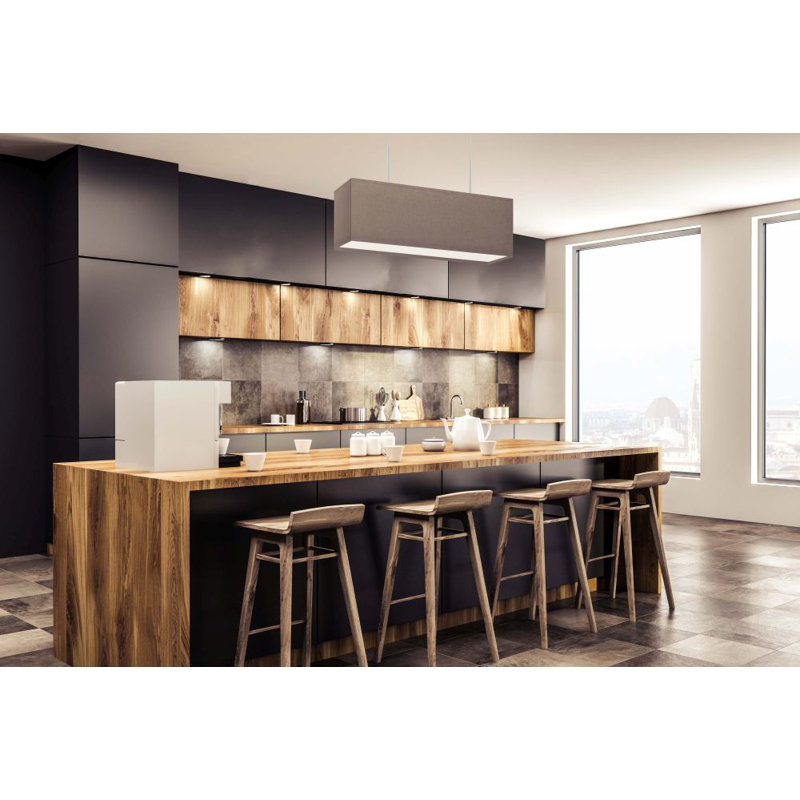 Gener 2 - Light Square/Rectangle Pendant, White, Brown