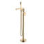 Robinet de baignoire autoportant avec douche à main Venus - Nickel brossé-95304174-95449011