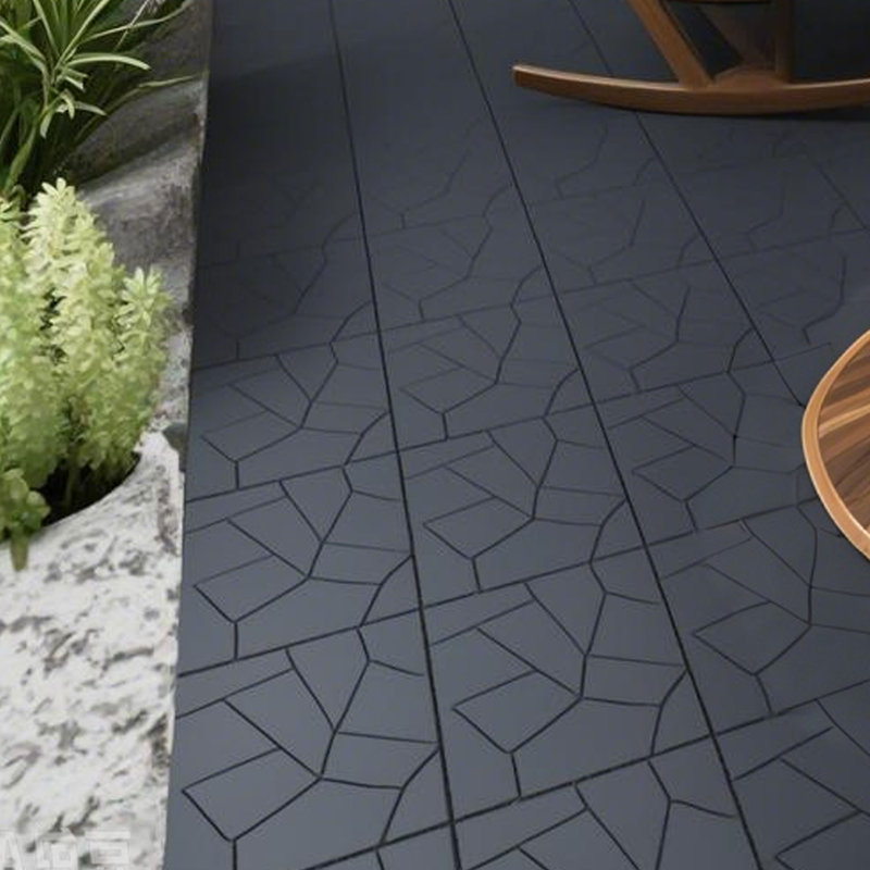 Carreaux de terrasse pour patio à emboîtement de style pierre de 12 po x 12 po (ensemble de 44 pièces) - Polypropylène écologique PP, intérieur / extérieur, sans outil pour la piscine, le balcon et la cour