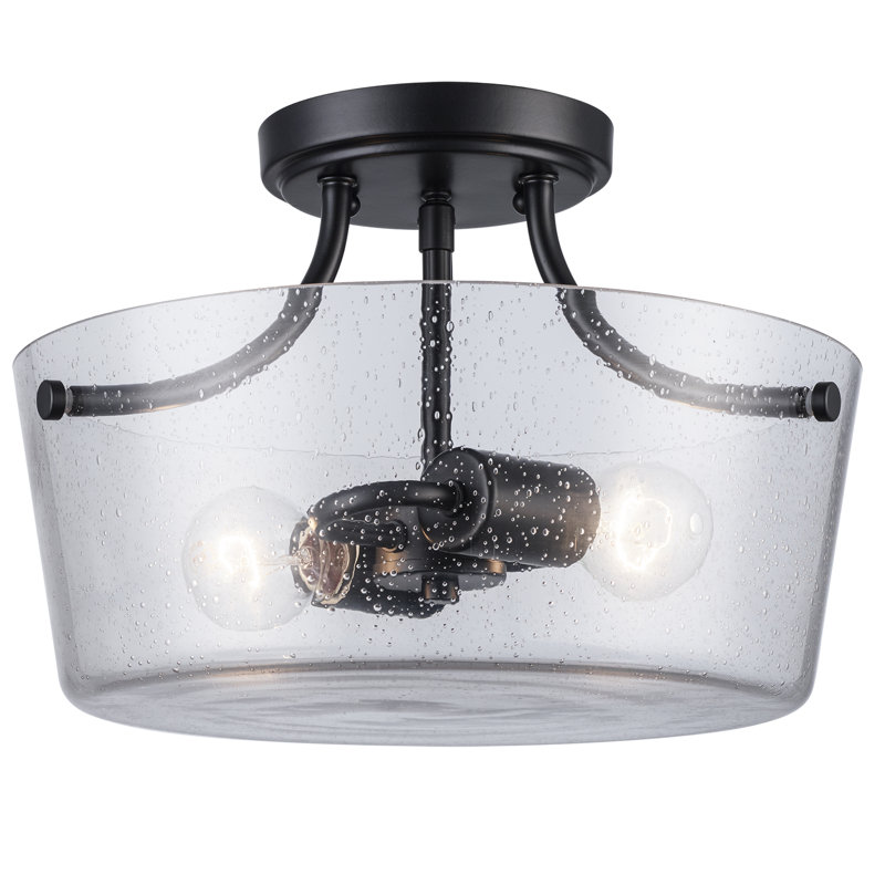 Mod Pod 2 - Light Glass Flush Mount, Black