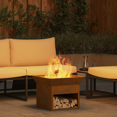 Fire Pit 50 X 50 X 40 Cm Steel