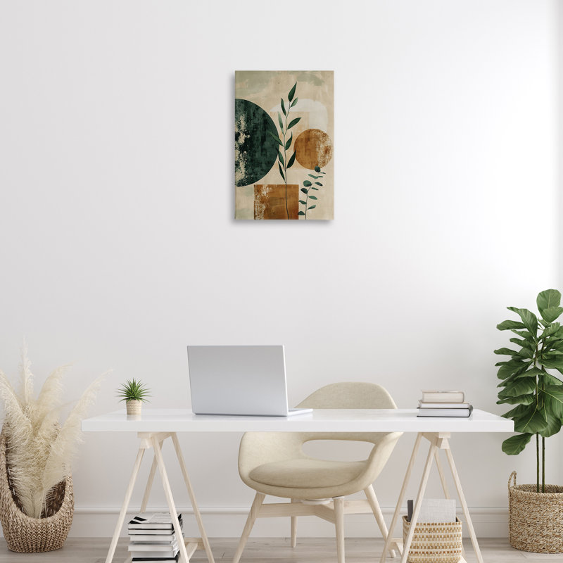  Art mural sur toile rustique brins et formes par LSR Design Studio, H 24 po x l 16 po