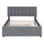 Lit plateforme tapissier avec lit gigogne simple Teddy-990930974-990930975