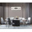 Lustre rond chrome transitionnel à 24 lumières DEL