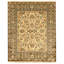 High-Quality Hand-Knotted Cream And Green Area Rug