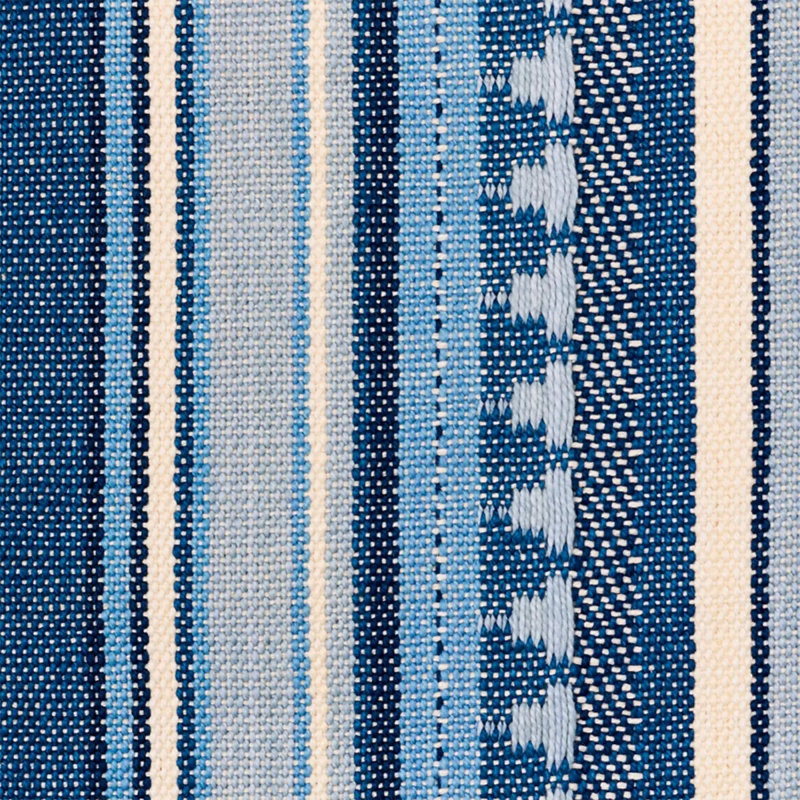 Zuni Stripe Fabric, Blue/ Medium Blue