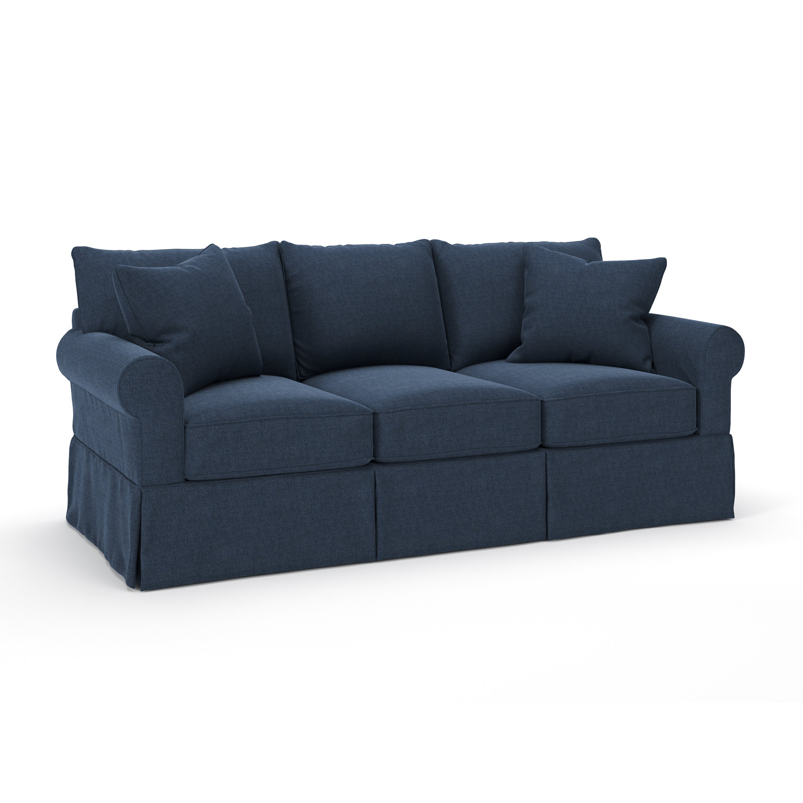 Amari 89'' Sofa, Drusky Navy Sustain® Basketweave
