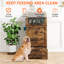 Armoire de rangement pour nourriture pour chien 35 po avec 2 bols surélevés Y25-505543781