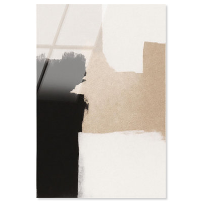 Décoration murale noire neutre en acrylique par Art Remedy, prête à être accrochée