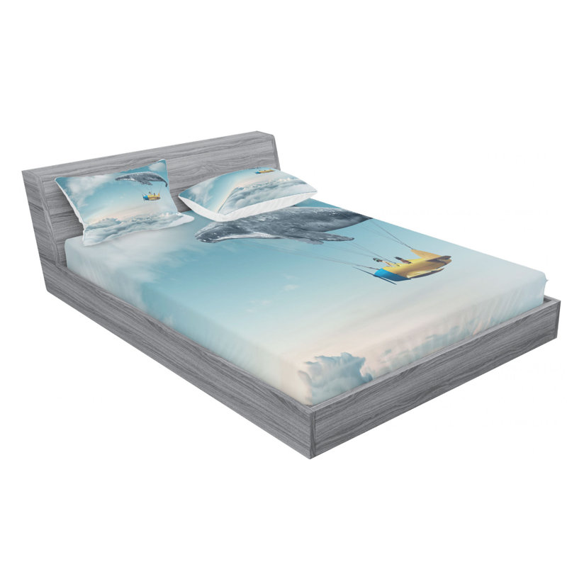 Microfiber Sheet Set, Queen Sheet Set with Fitted Sheet
