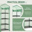 4-Tier Portable Mini Greenhouse Steel Frame PE Cover Roll-Up Door 160×70×50cm White-133426459