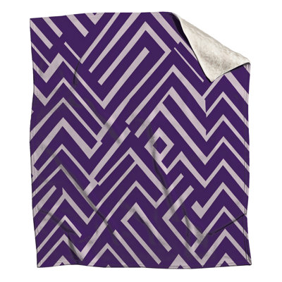 Couvertures mauves à motif en zigzag