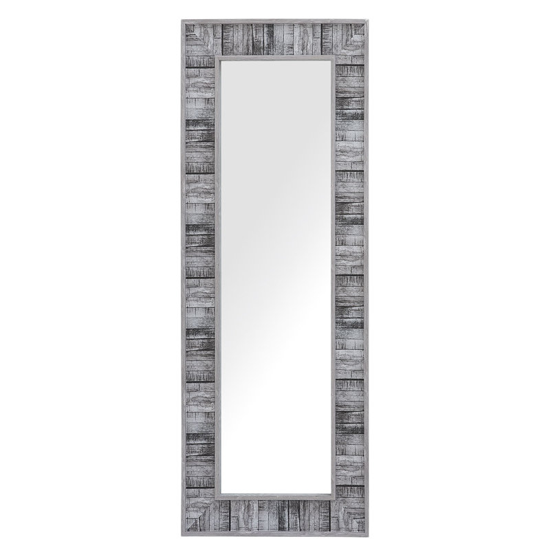 Jerrod Flat Wall Mirror, Grey/White