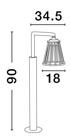 Black Integrated LED Metal Bollard Light