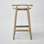 Madeira Upholstered Stool with Solid Wood Frame-1875086761
