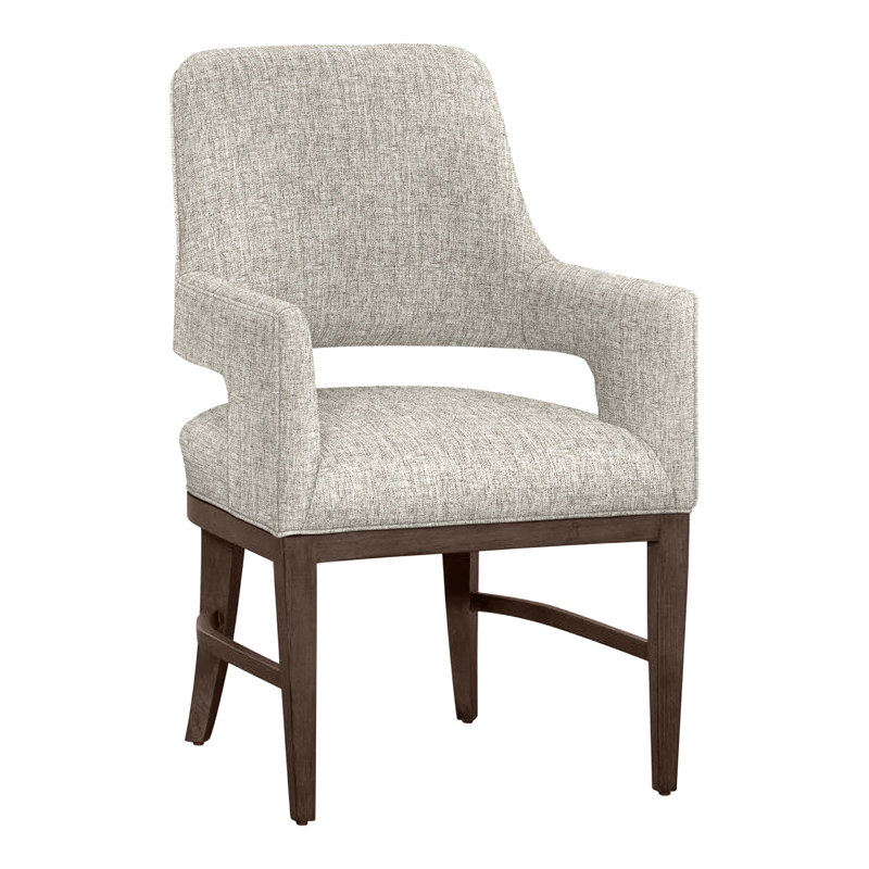 Chaise avec accoudoirs Josie, Noisette, Lin 3155