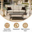 Ensemble de patio 2 pièces Natural Haven - Canapé 3 places et table basse de 70 po, structure kaki avec coussins beiges, collection de meubles d'extérieur chaleureux-2127898310