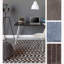 Tapis en laine à motif de chevrons ondulés abstraits et touffetés à la main Iconium-24361516