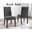 Table de salle à manger 7 places en épingle à cheveux avec 6 chaises, finition de table en pin foncé, rectangulaire pour 6 personnes, base en métal stable-599258287