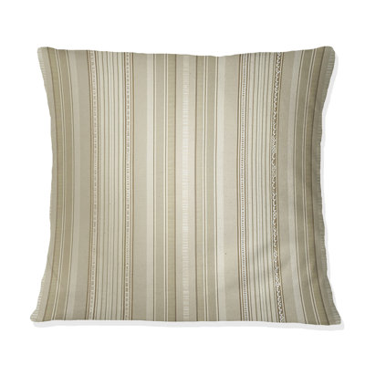 Coussin décoratif traditionnel beige à rayures fines - Beige