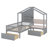 Hildemarie Twin Size House Bed with Upholstered Sofa-416420832