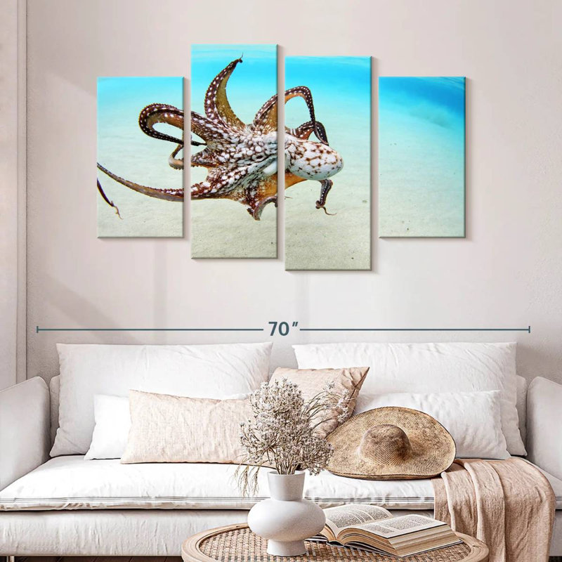 Brampt Wild Ocean Octopus, 32" H x 52" W