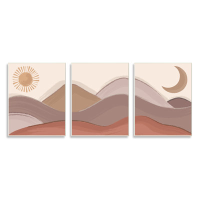 Sun and Moon Desert Sand Hills Natural Dunes 3pc Lisa Perry White