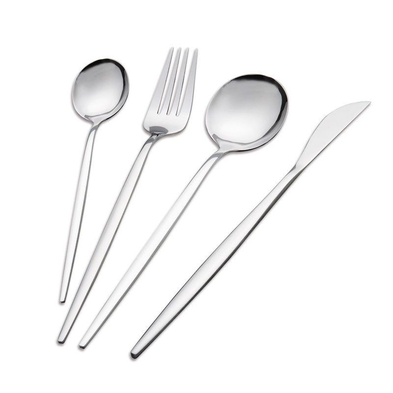 24-Piece Stainless Steel Flatware Set, Service for 6 – Elegant Dining Essentials for Weddings, Banquets & Everyday Meals