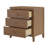 Dwaine Wood 3 Drawer Nightstand, 22"W, Medium Brown-1616700257