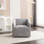 Fauteuil moderne pivotant à 360 ° en gris avec chenille rembourrée de mousse - Créez un espace de bureau confortable-1343264903