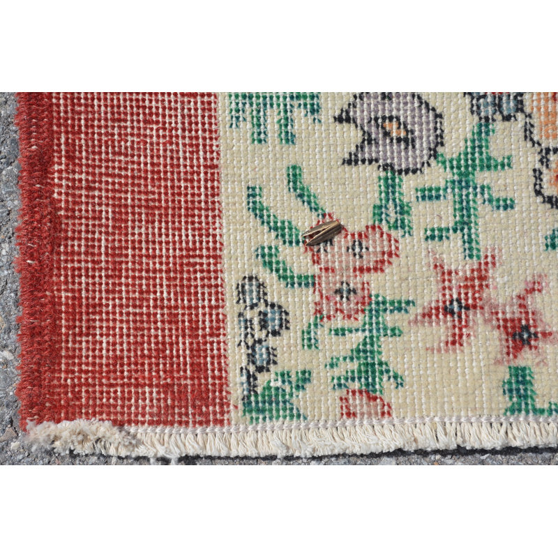 Bedroom Rug, 3.8x6.1 ft Accent Rugs, Turkish Rugs, Wool Rugs, Vintage Rugs, Green Bedroom Rugs