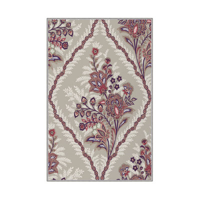 Antibacterial Hall Carpet (2.6 x 6.6 Ft) | 100% Polyester, 0.4 in Pile Height | Non-Slip PVC Dot Underside, Machine Washable | 3D Digital Printing, Durable & Stylish for Entryways, Living Rooms & More