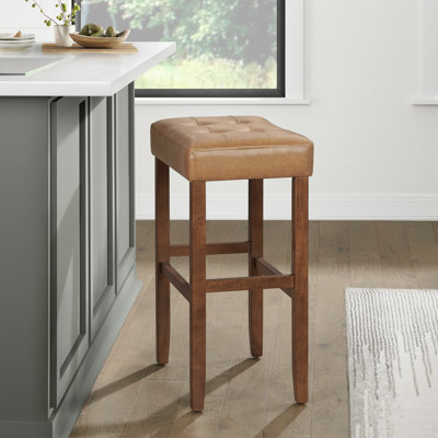 Suneta Backless Bar Height Stool True PU by Winston Porter