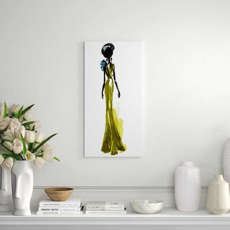 A La Mode IV Painting by Emma Brooks, Knife Gel, 32" H x 16" W