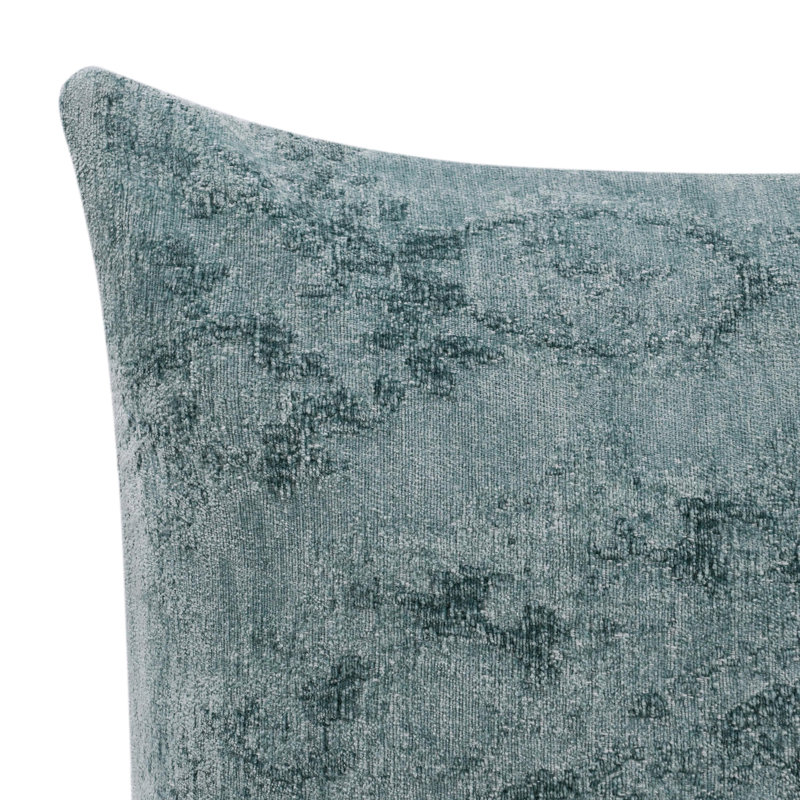 Antique Elegance Square Pillow Cover, Blue/Teal Abstract