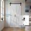 Porte de grange pliable en bois manufacturé de 84 po avec trousse de quincaillerie d'installation-101005995