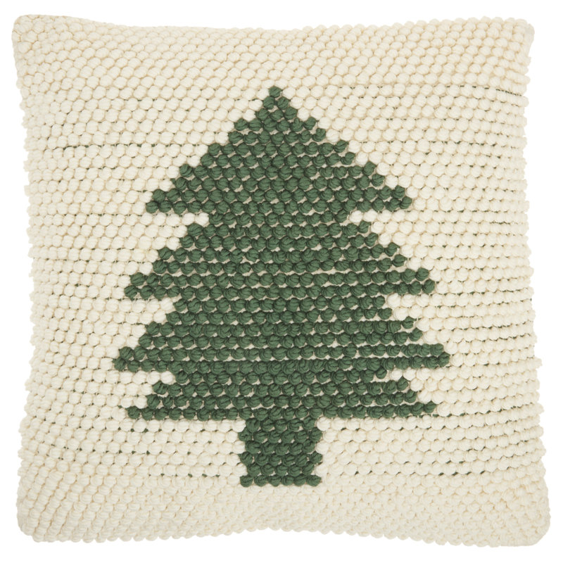  Coussin réversible, Ivoire/vert