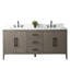 72'' Double Bathroom Vanity with Engineered Marble Top-94811320-94811318