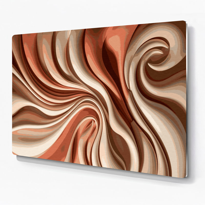 «Biomorphic Abstraction 18», art mural en métal brun, H 8 po x l 10 po