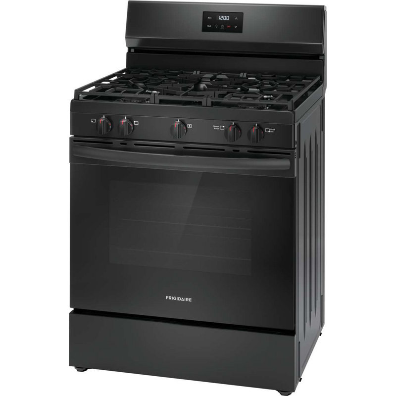 Frigidaire 30" Gas Range With Quick Boil, Black